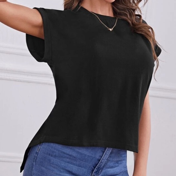 NEW (1 Size Left - Size XL) Black Back Cross Wrap Tee (T-Shirt) - Picture 2 of 5